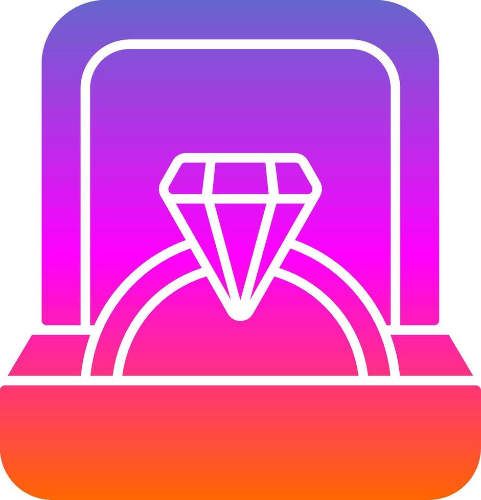 Ring Box Glyph Gradient Icon vector