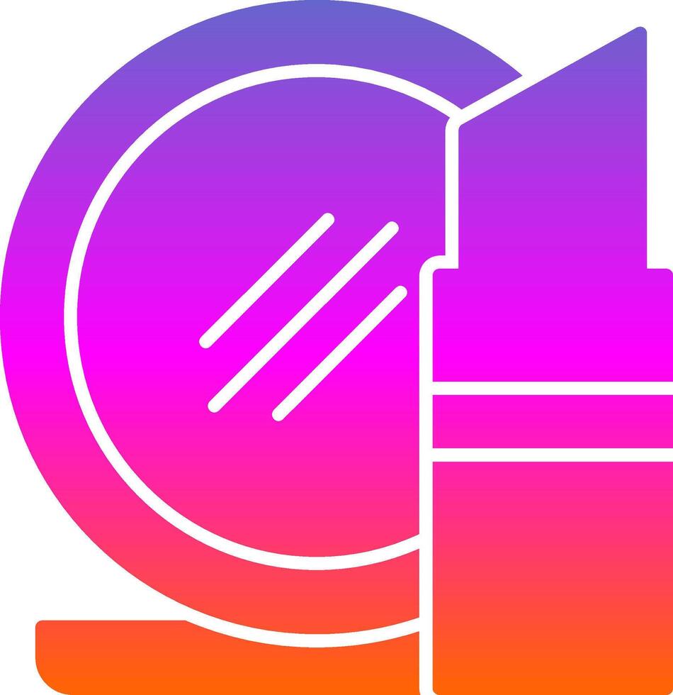 Makeup Glyph Gradient Icon vector