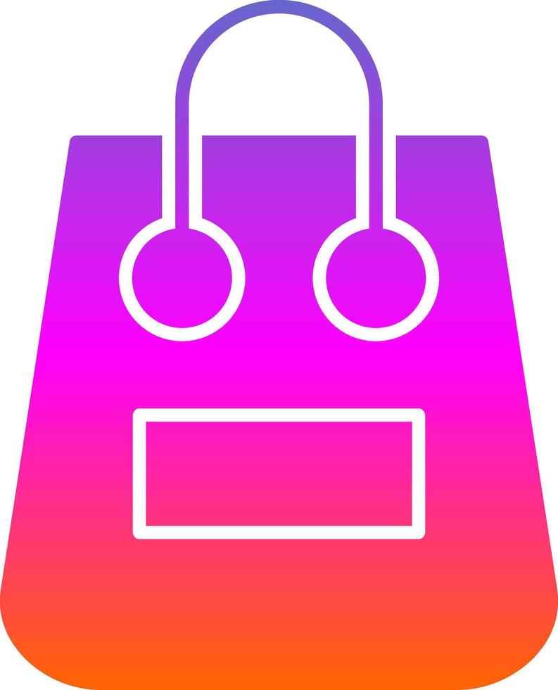 Shopping Bag Glyph Gradient Icon vector