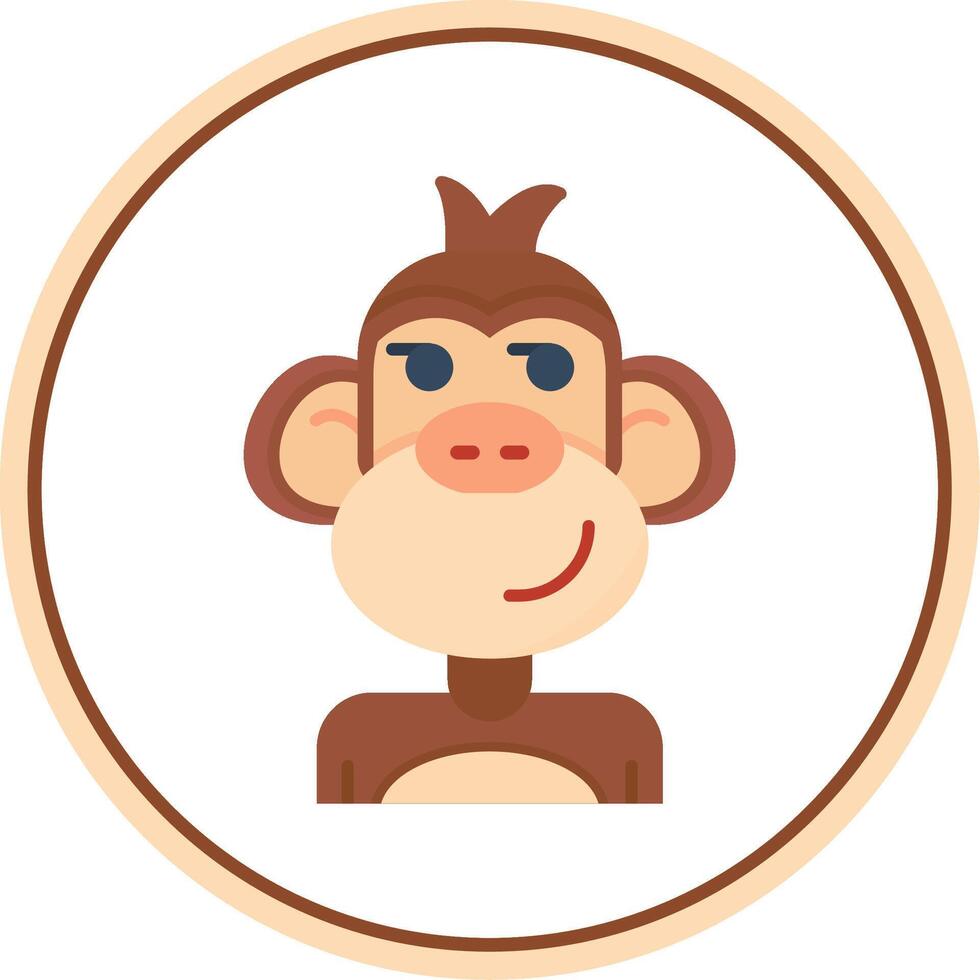 sonriendo plano circulo uni icono vector