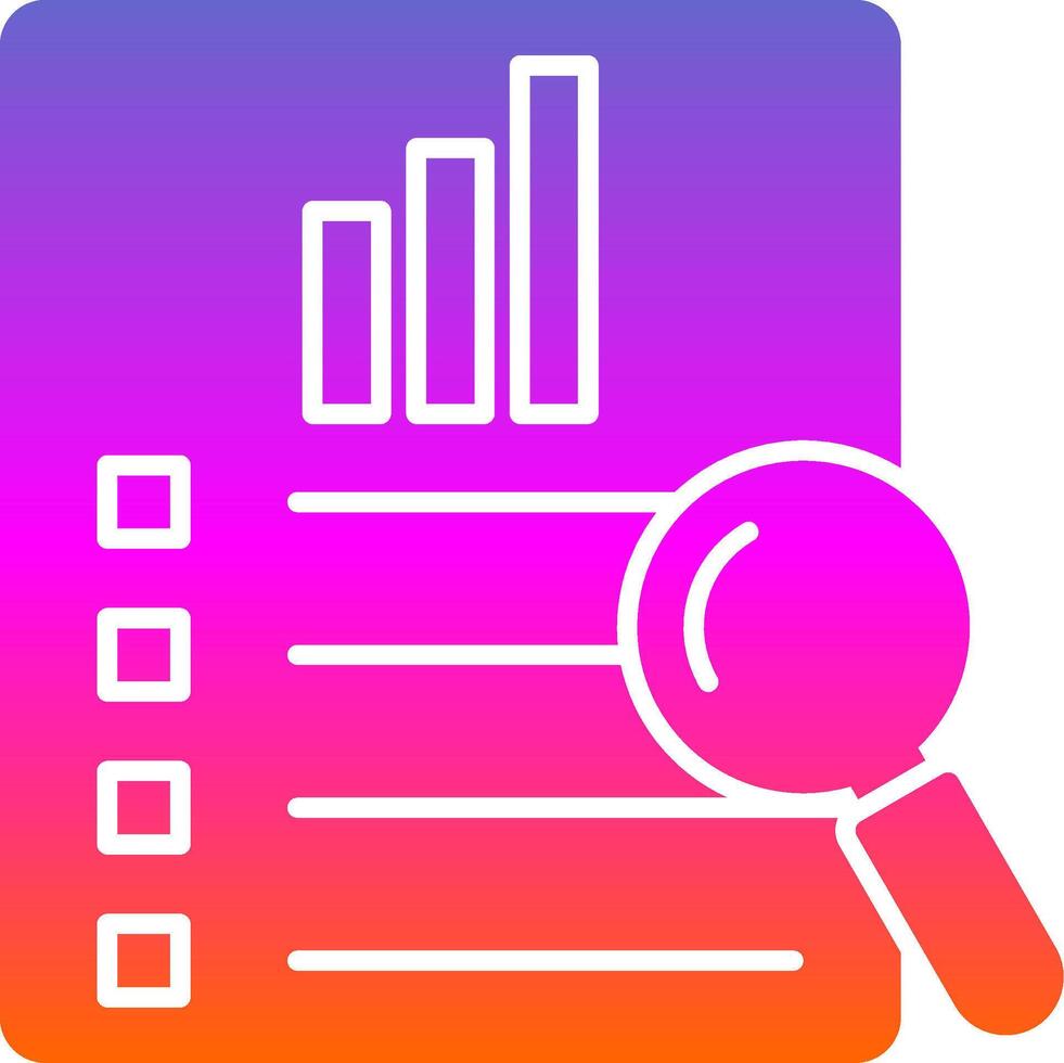 Search Results Glyph Gradient Icon vector