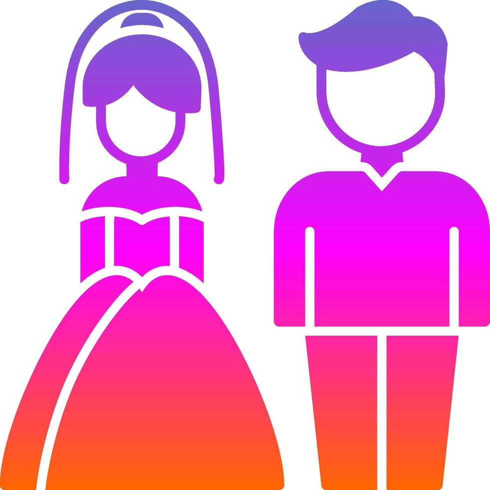 Couple Glyph Gradient Icon vector