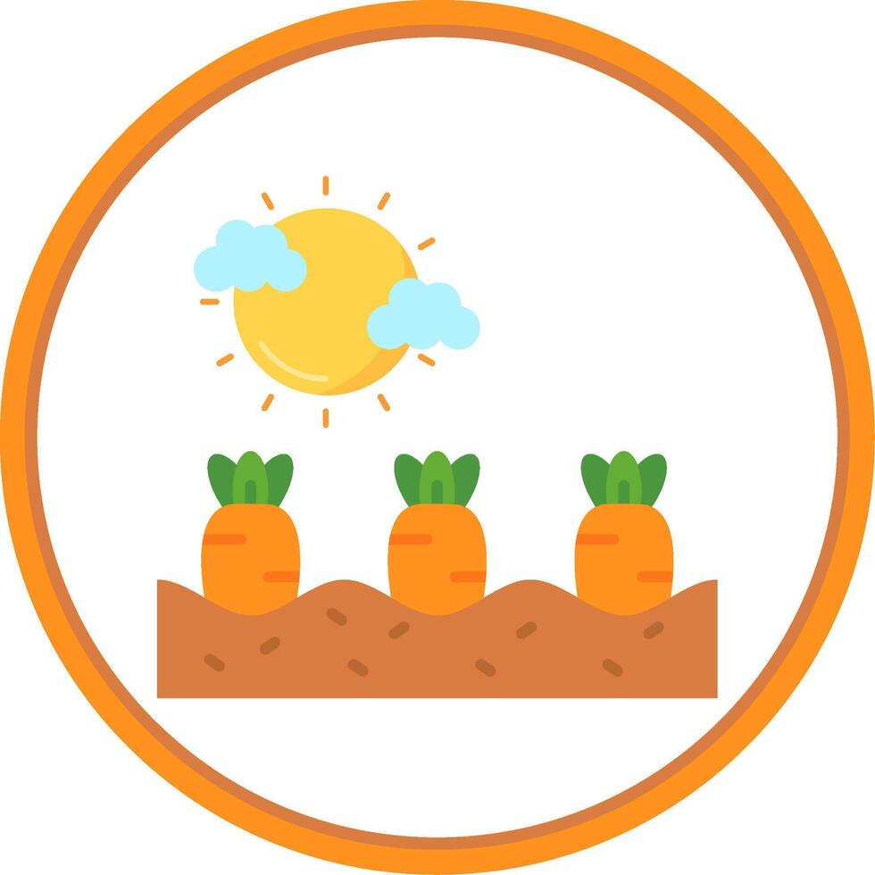 Carrots Flat Circle Uni Icon vector