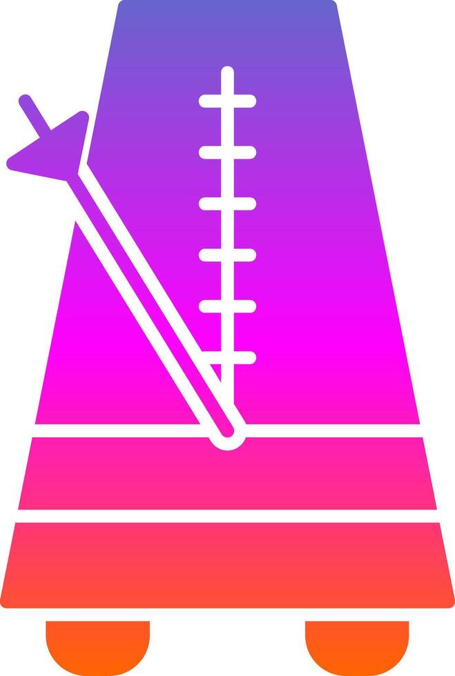 Metronome Glyph Gradient Icon vector
