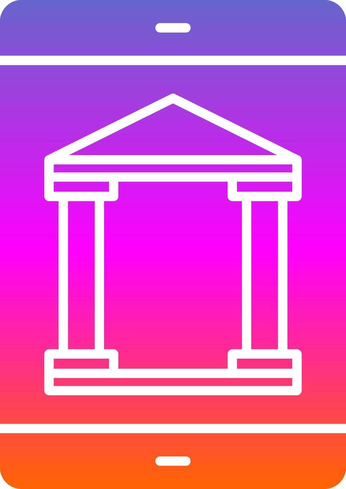 Mobile Banking Glyph Gradient Icon vector