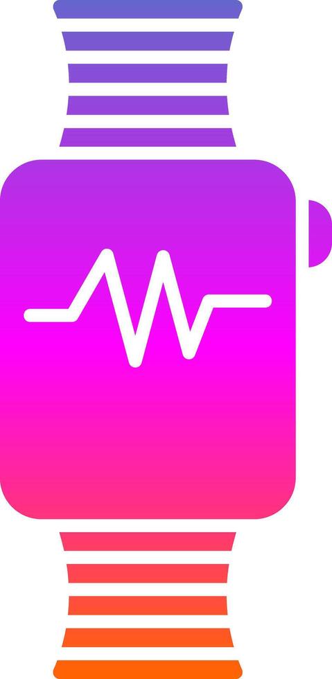 Fitness Watch Glyph Gradient Icon vector