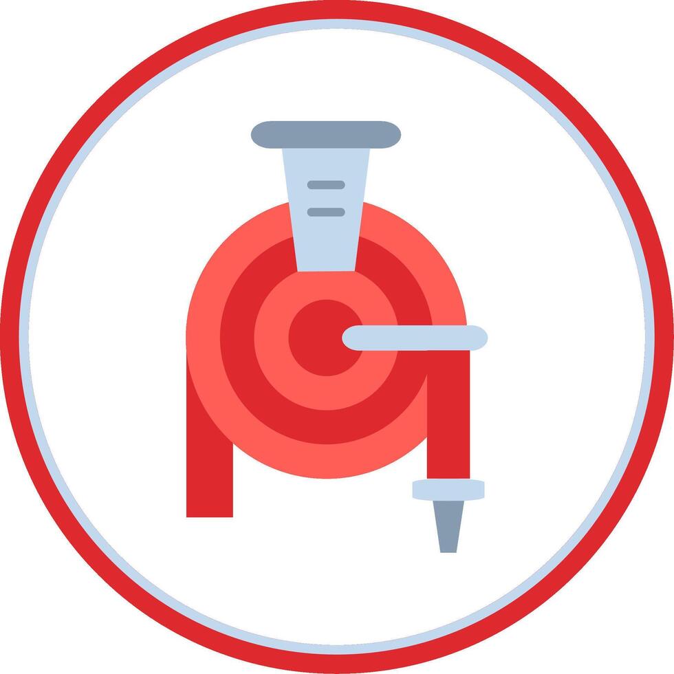 Hose Flat Circle Uni Icon vector