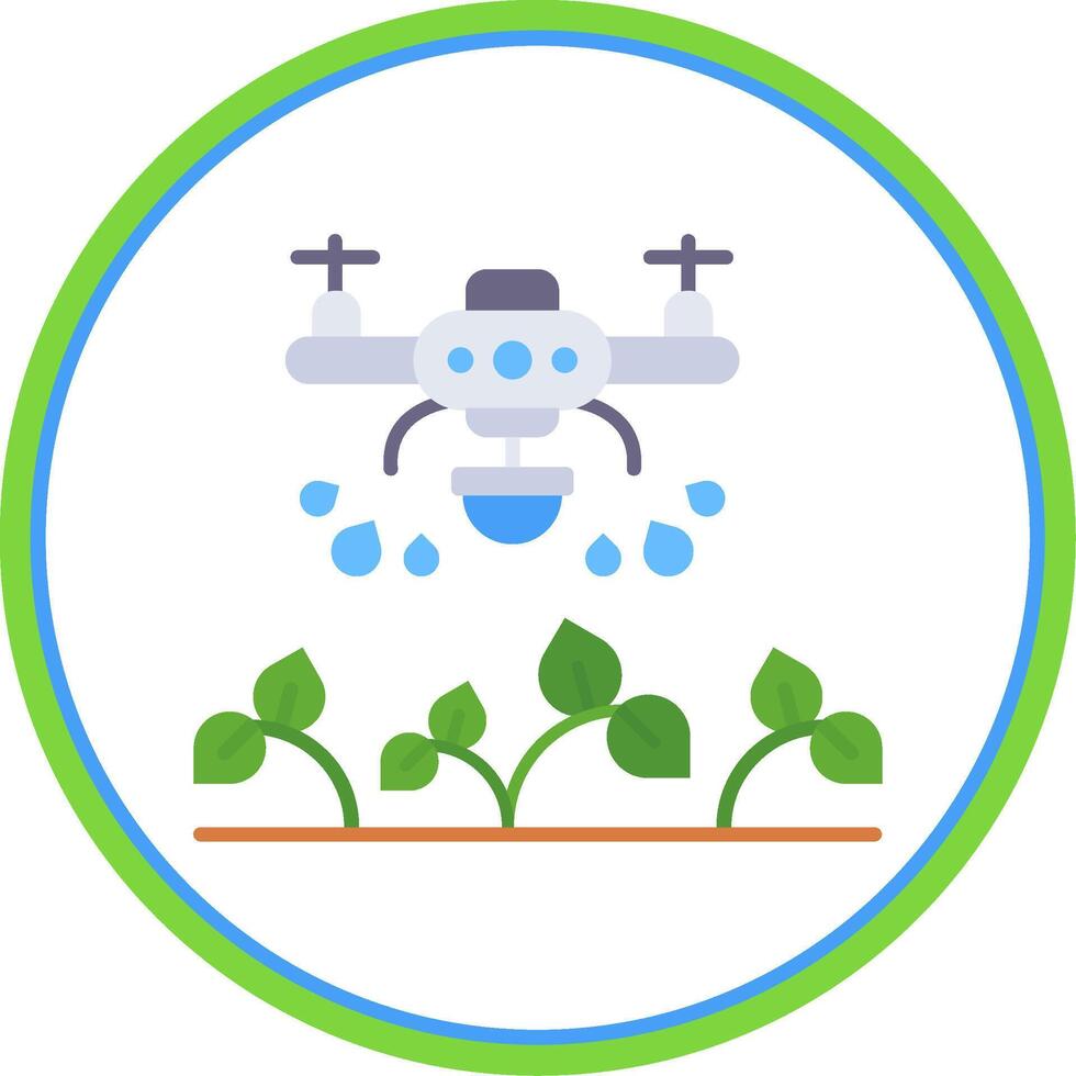 Drone Flat Circle Uni Icon vector