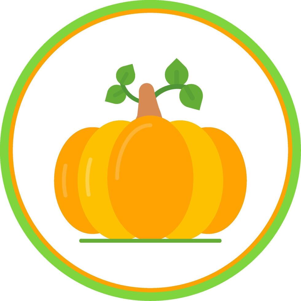 calabaza plano circulo uni icono vector