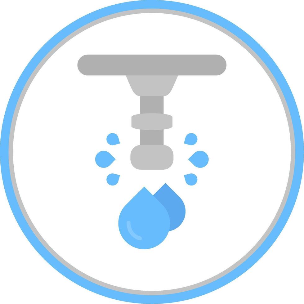 Water Flat Circle Uni Icon vector