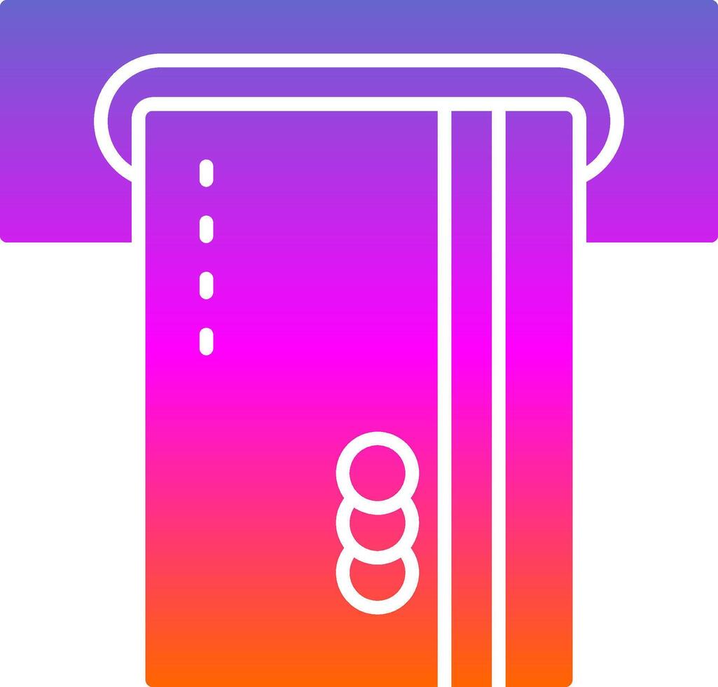Insert Card Glyph Gradient Icon vector