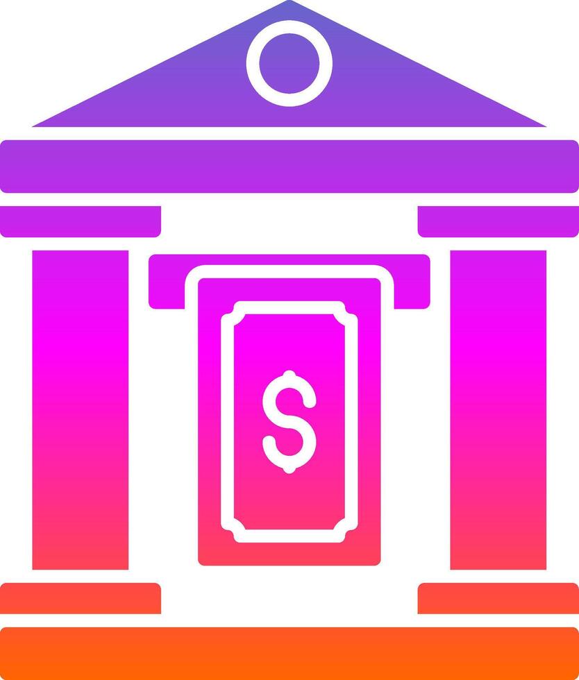 Cash Withdraw Glyph Gradient Icon vector