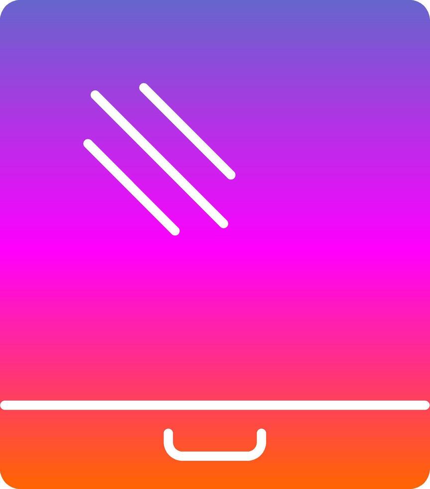 Tablet Glyph Gradient Icon vector