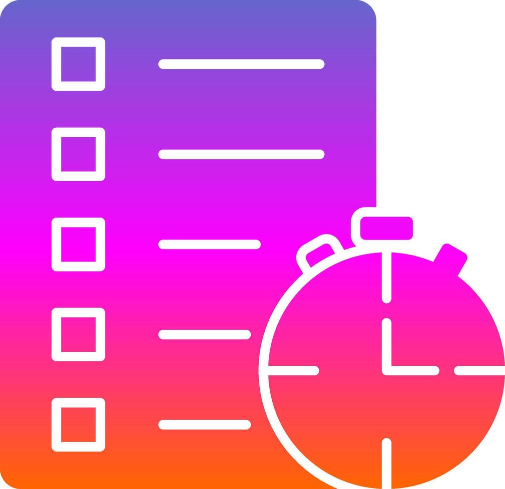 Track Of Time Glyph Gradient Icon vector