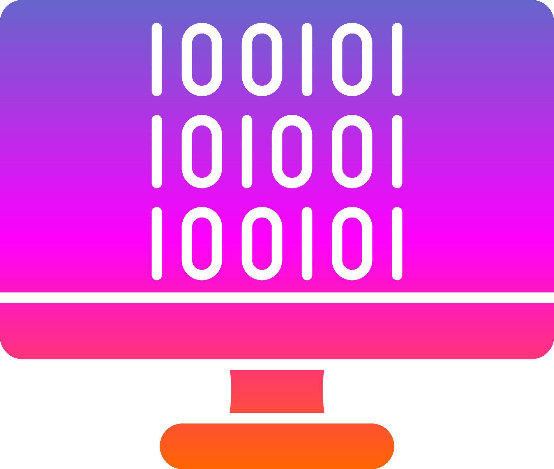Binary Code Glyph Gradient Icon 38884135 Vector Art at Vecteezy