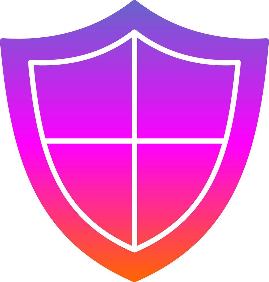 Shield Glyph Gradient Icon vector