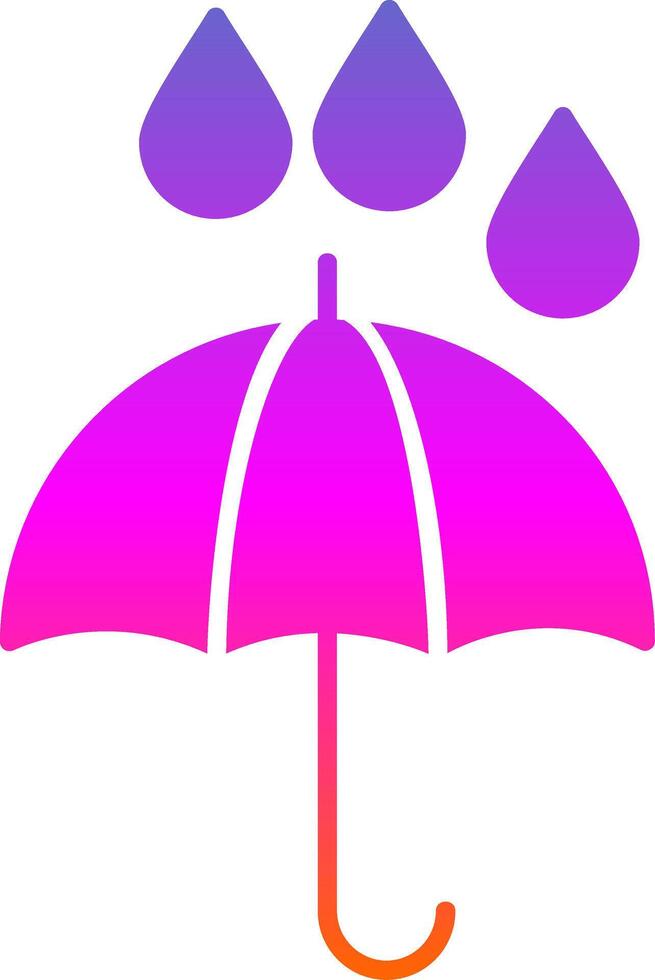 Umbrella Glyph Gradient Icon vector