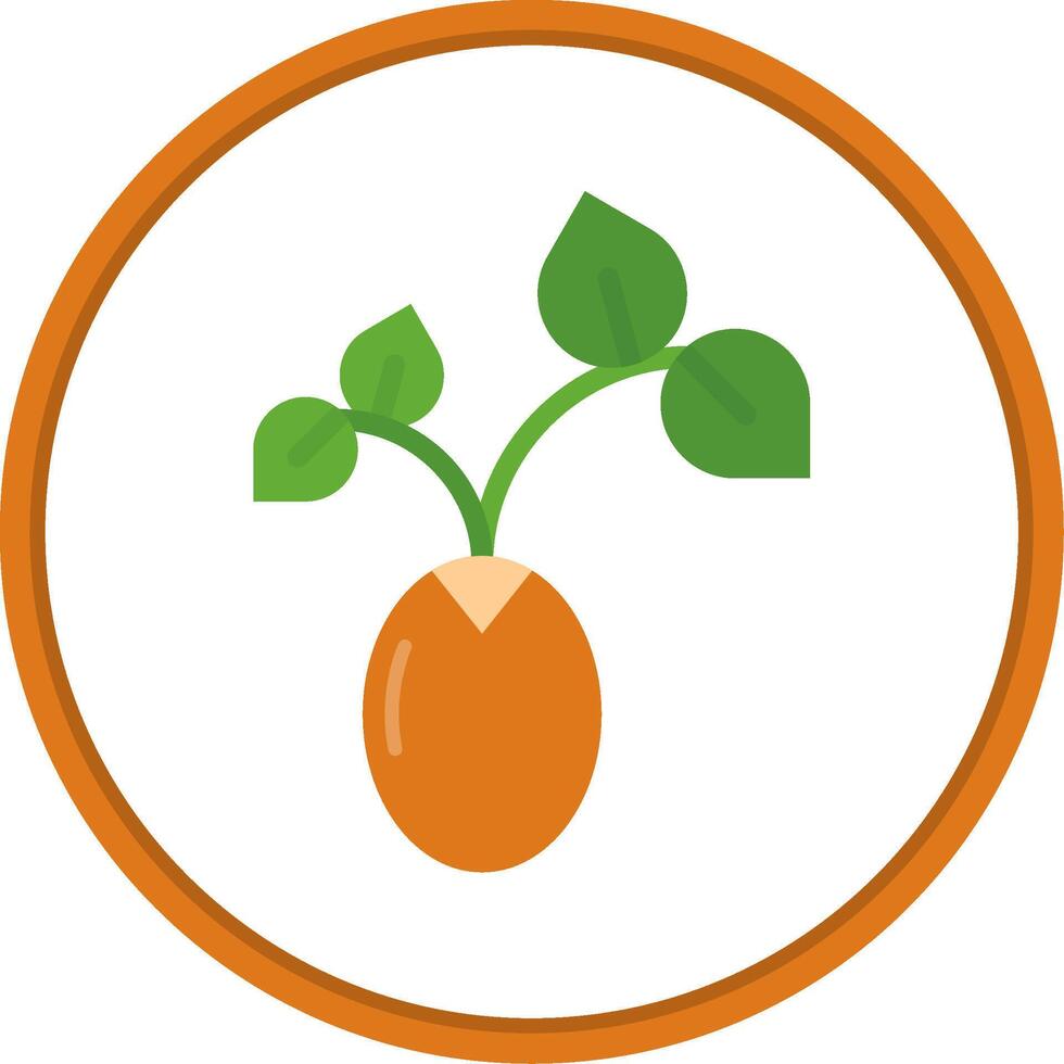 Sprout Flat Circle Uni Icon vector