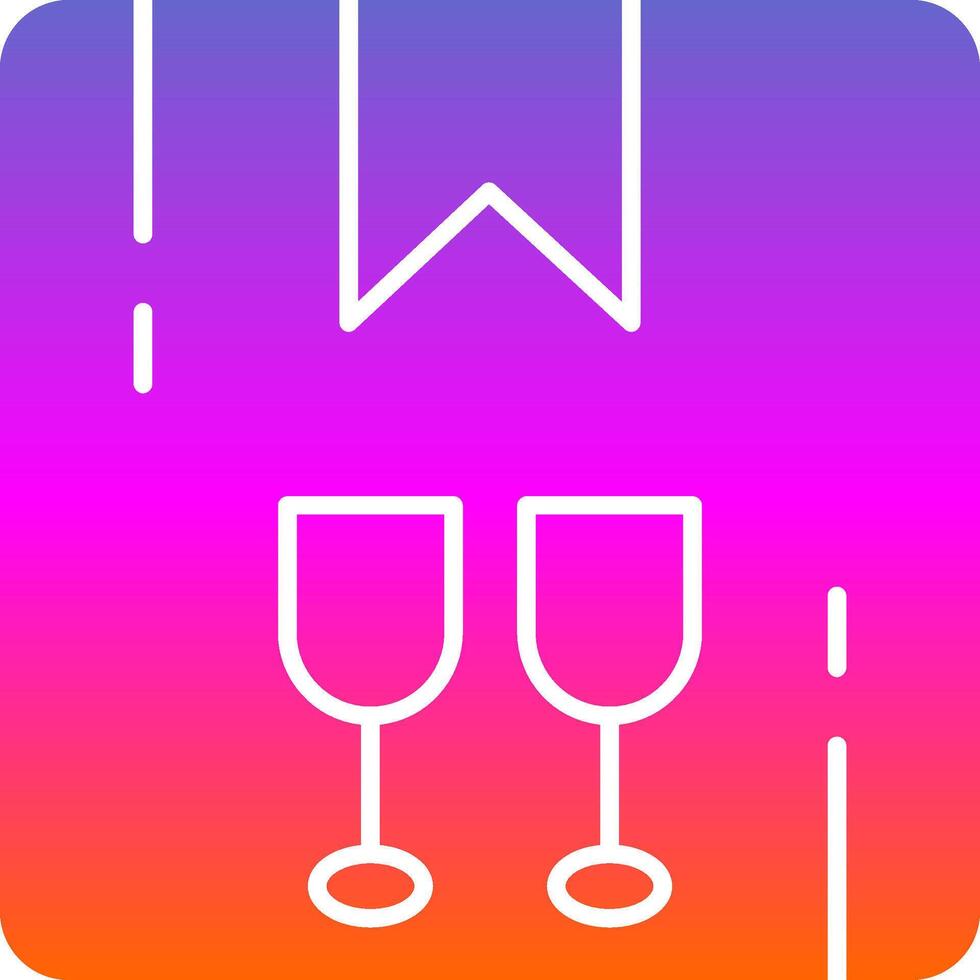 Fragile Glyph Gradient Icon vector