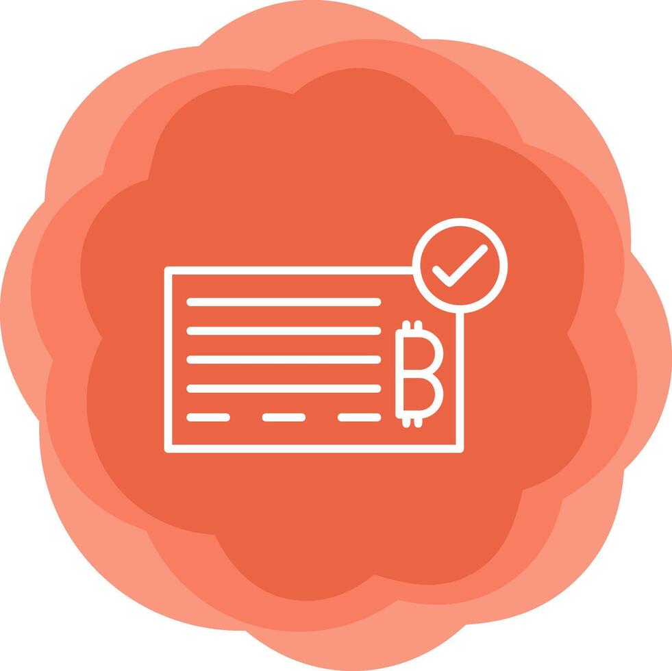 Bank Check Vector Icon