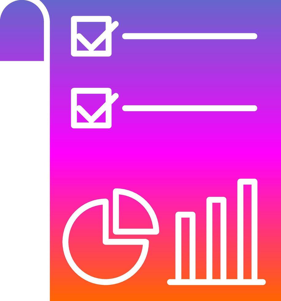 Market Trends Glyph Gradient Icon vector