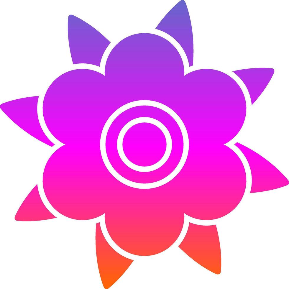 Dahlia Glyph Gradient Icon vector