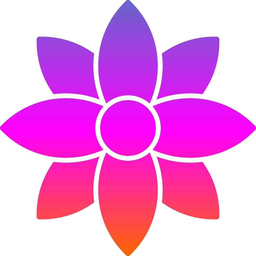 Dandelion Glyph Gradient Icon vector