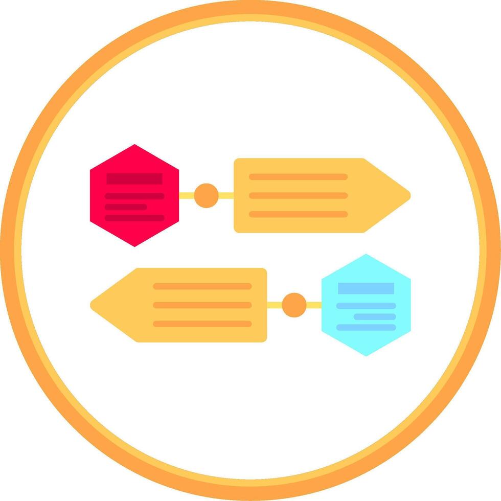 infografía elementos plano circulo uni icono vector