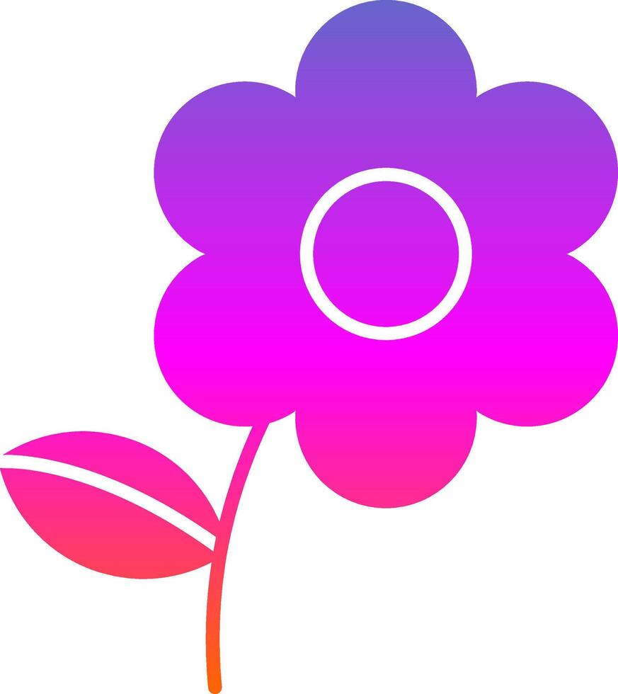 Bouquet Glyph Gradient Icon vector