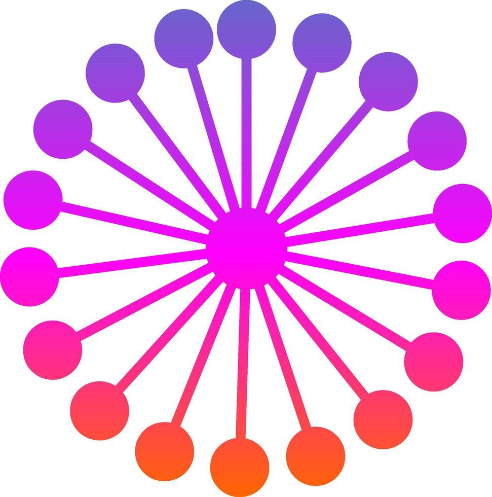 Mimosa Glyph Gradient Icon vector