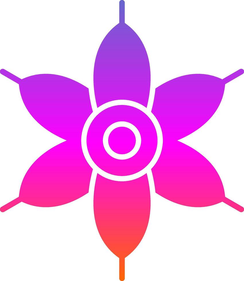 Lantana Glyph Gradient Icon vector