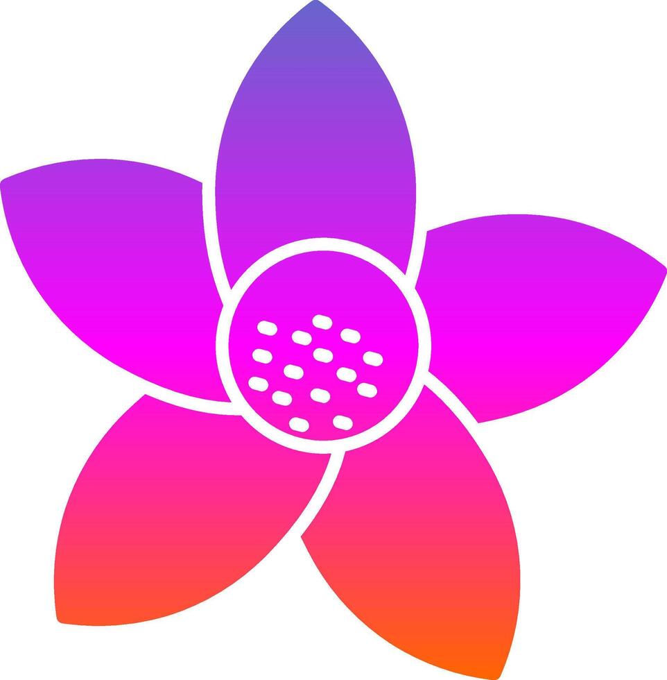 Cherry Blossom Glyph Gradient Icon vector