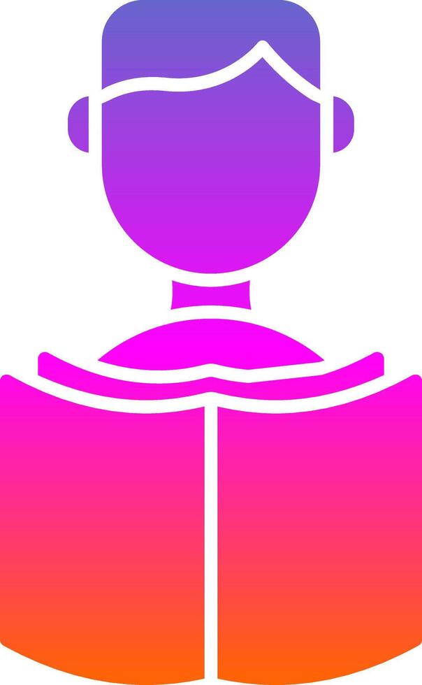 Student Glyph Gradient Icon vector