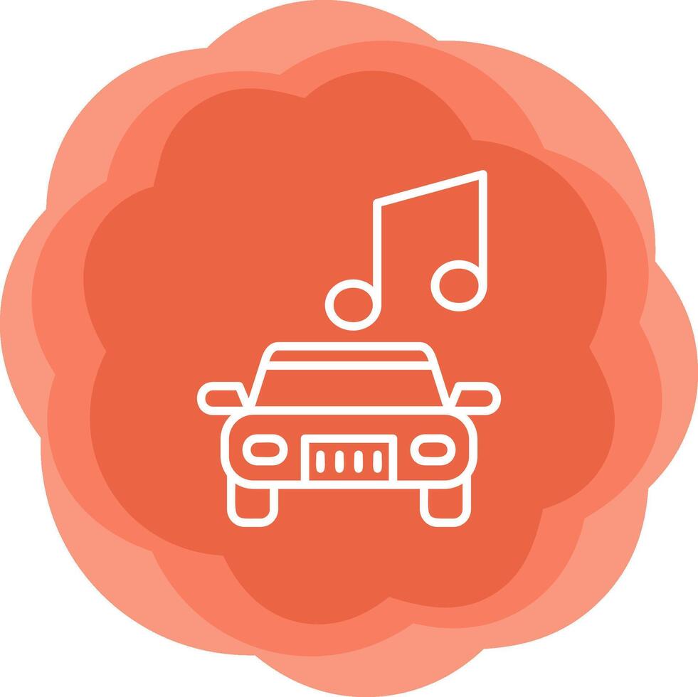 coche música vector icono