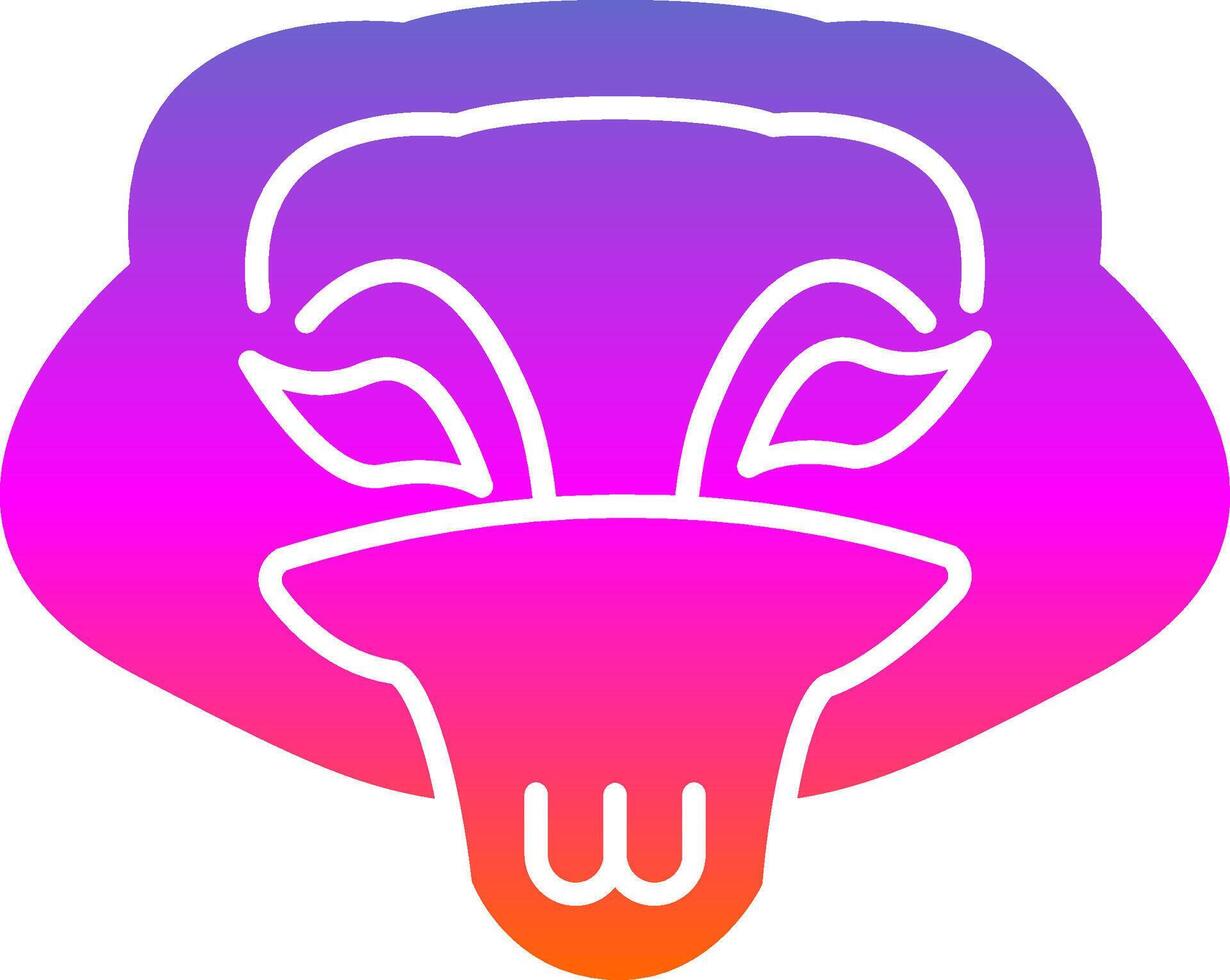Crocodile Glyph Gradient Icon vector