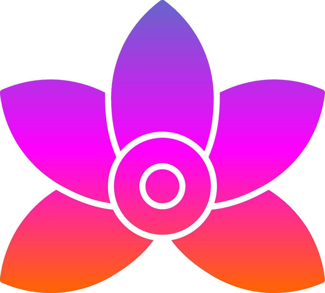 Lily Glyph Gradient Icon vector