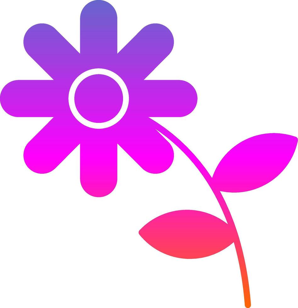 Asteraceae Glyph Gradient Icon vector