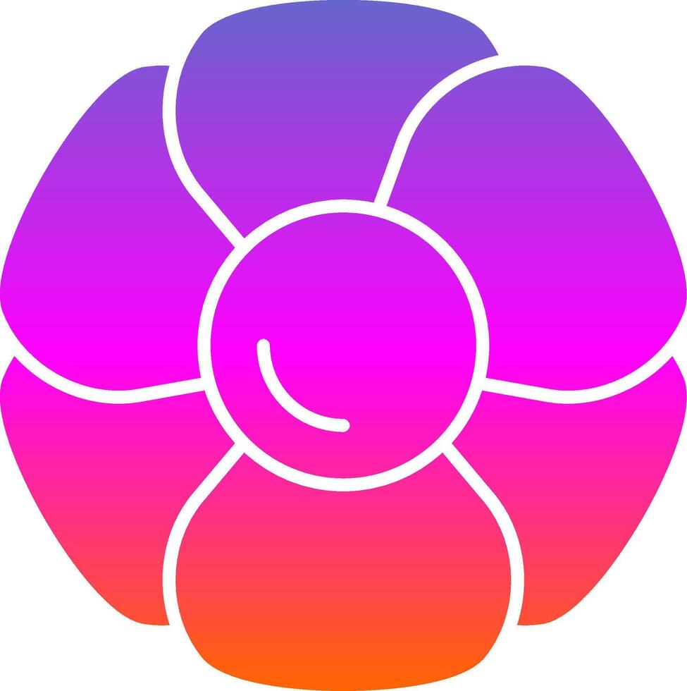 Hydrangea Glyph Gradient Icon vector