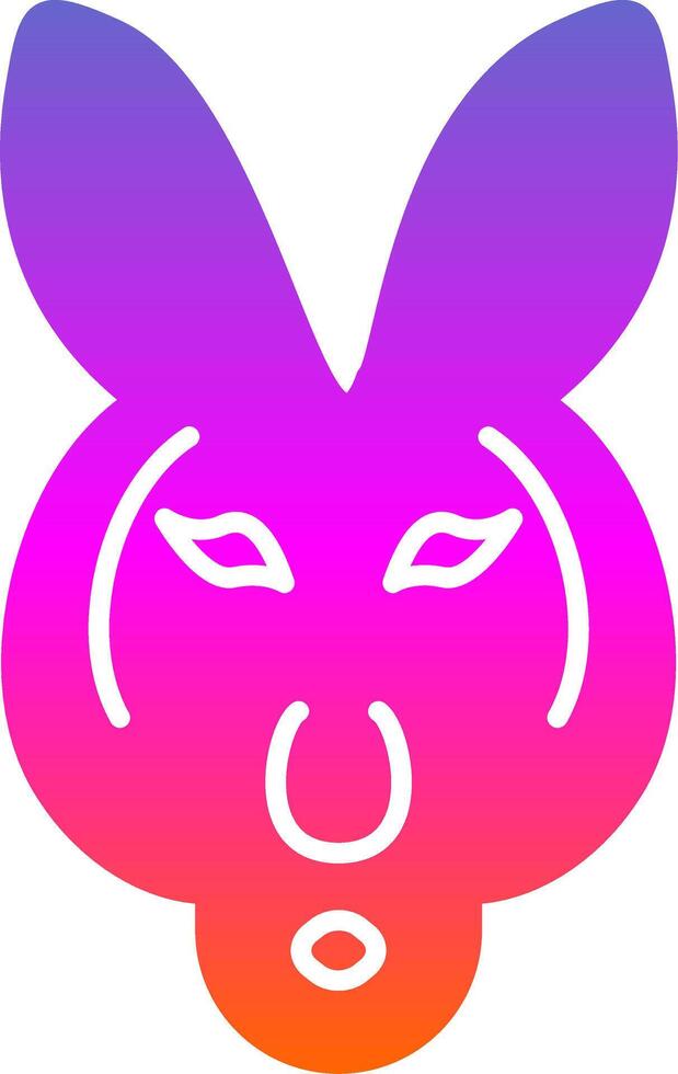 Kangaroo Glyph Gradient Icon vector