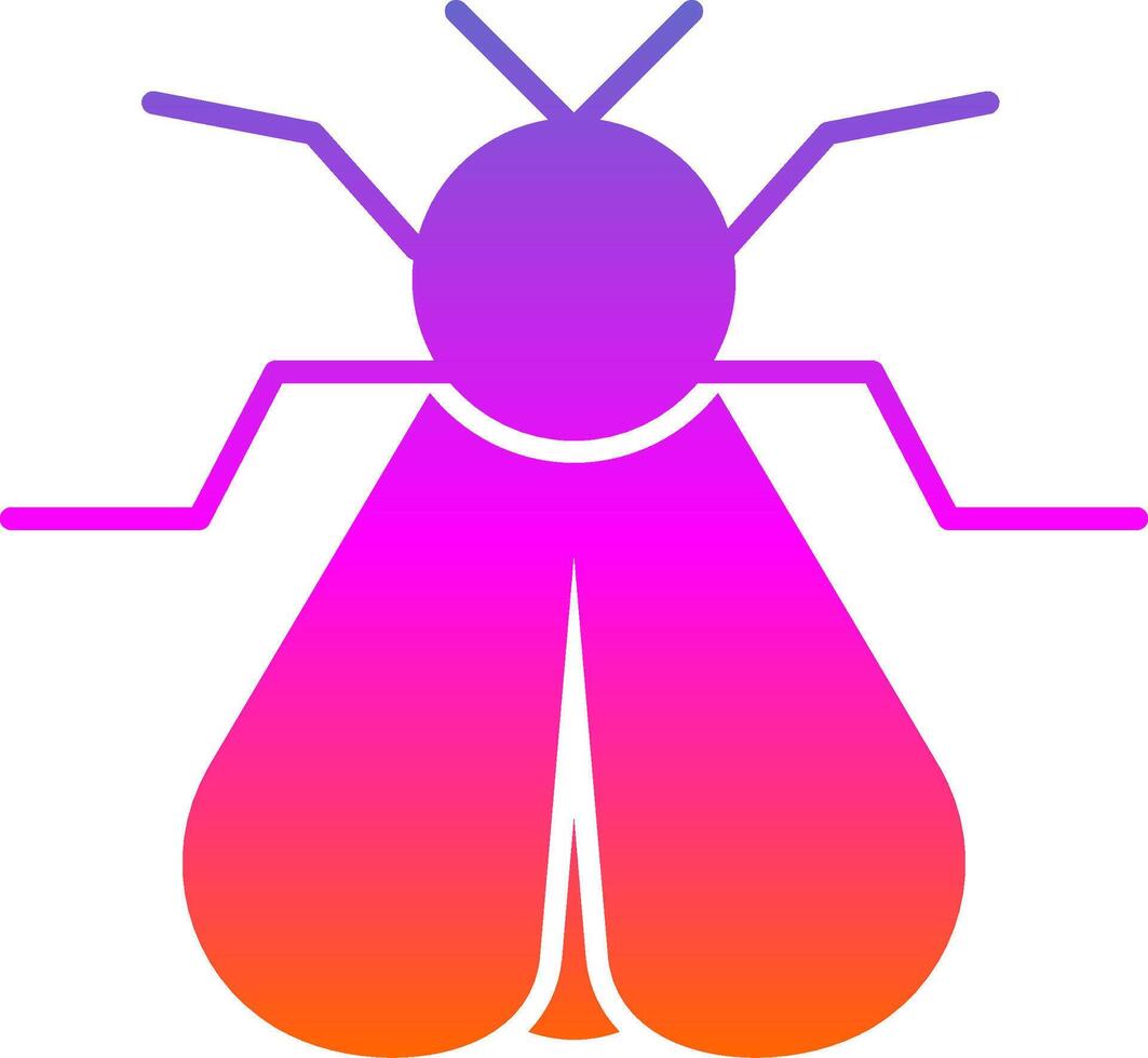 Moth Glyph Gradient Icon vector