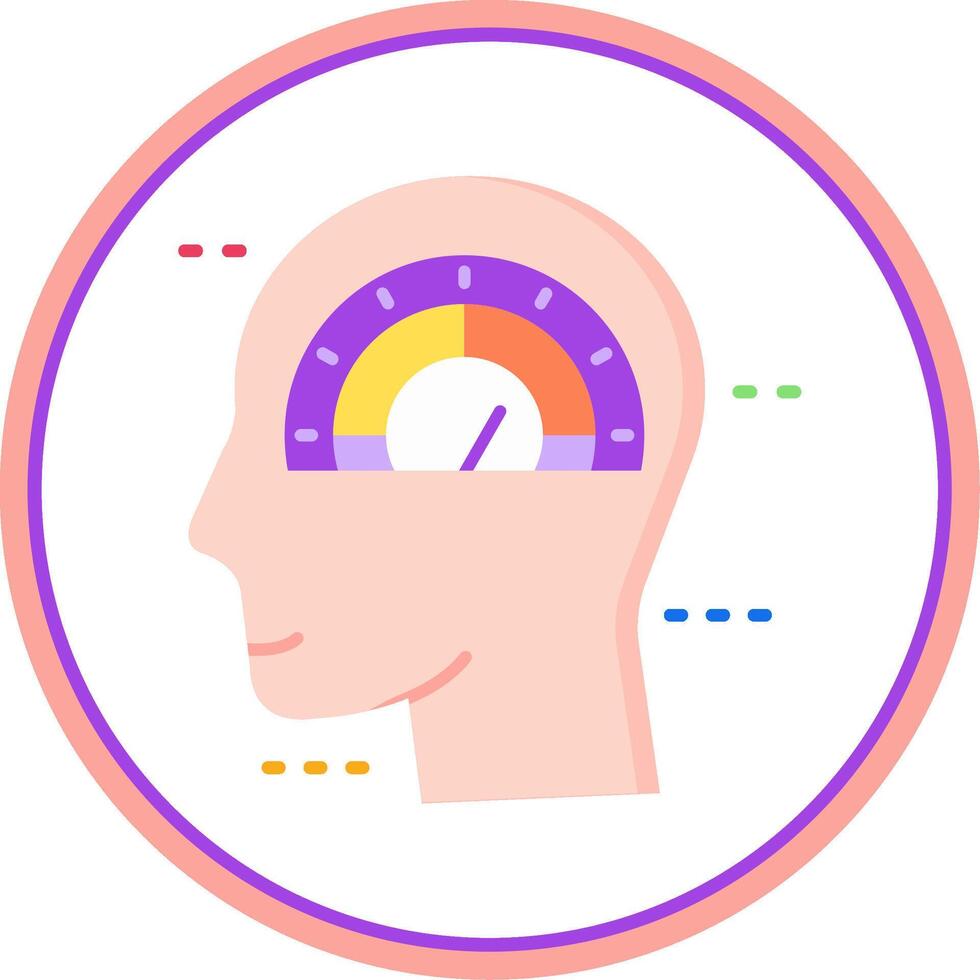 Psychology Flat Circle Uni Icon vector