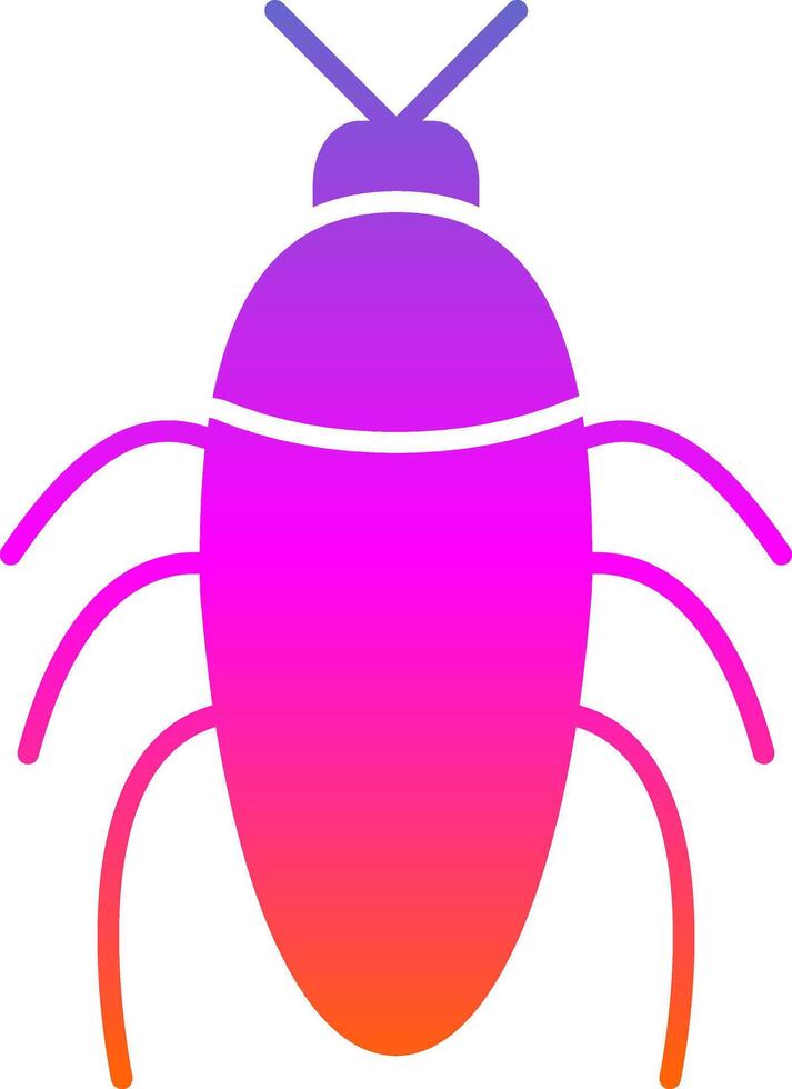 insecto glifo degradado icono vector
