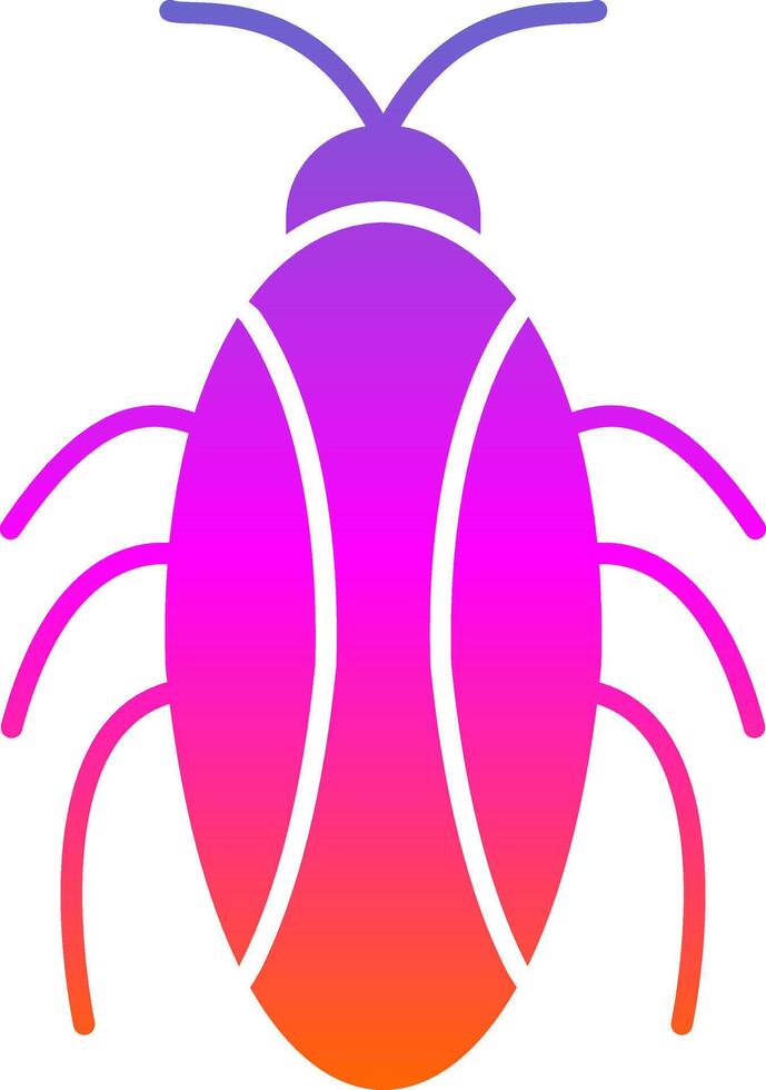 Cockroach Glyph Gradient Icon vector