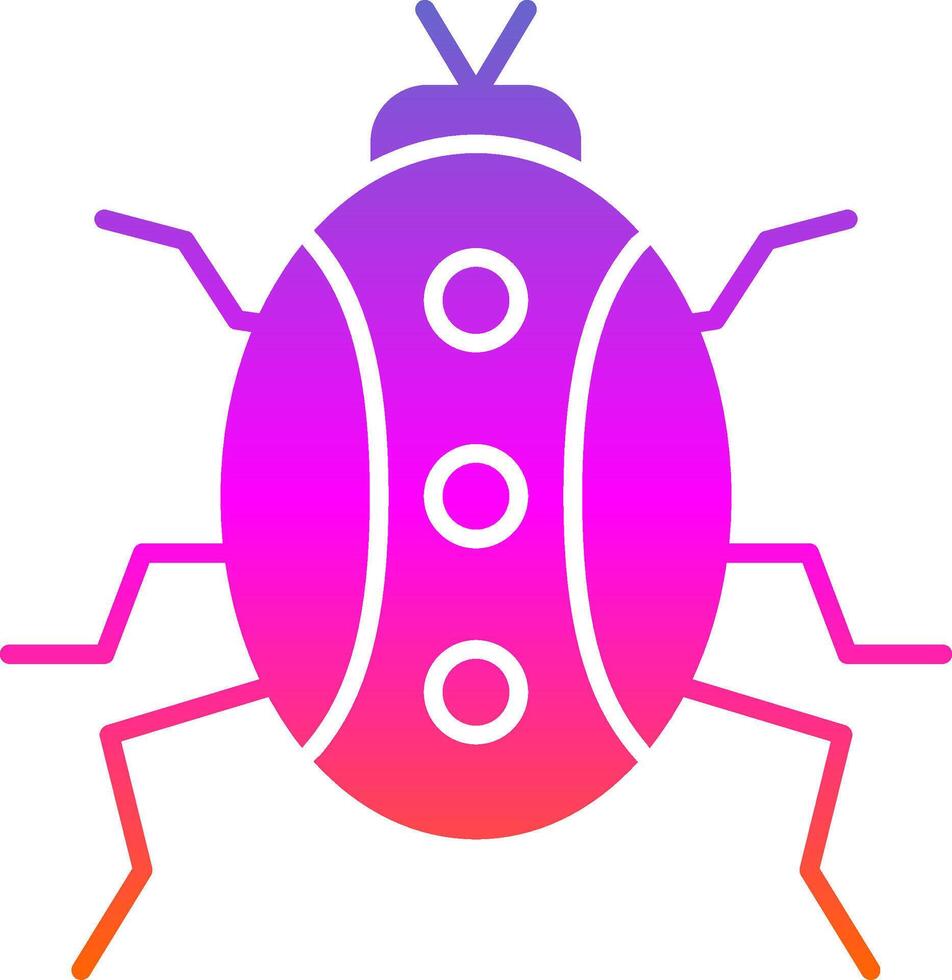 Bug Glyph Gradient Icon vector