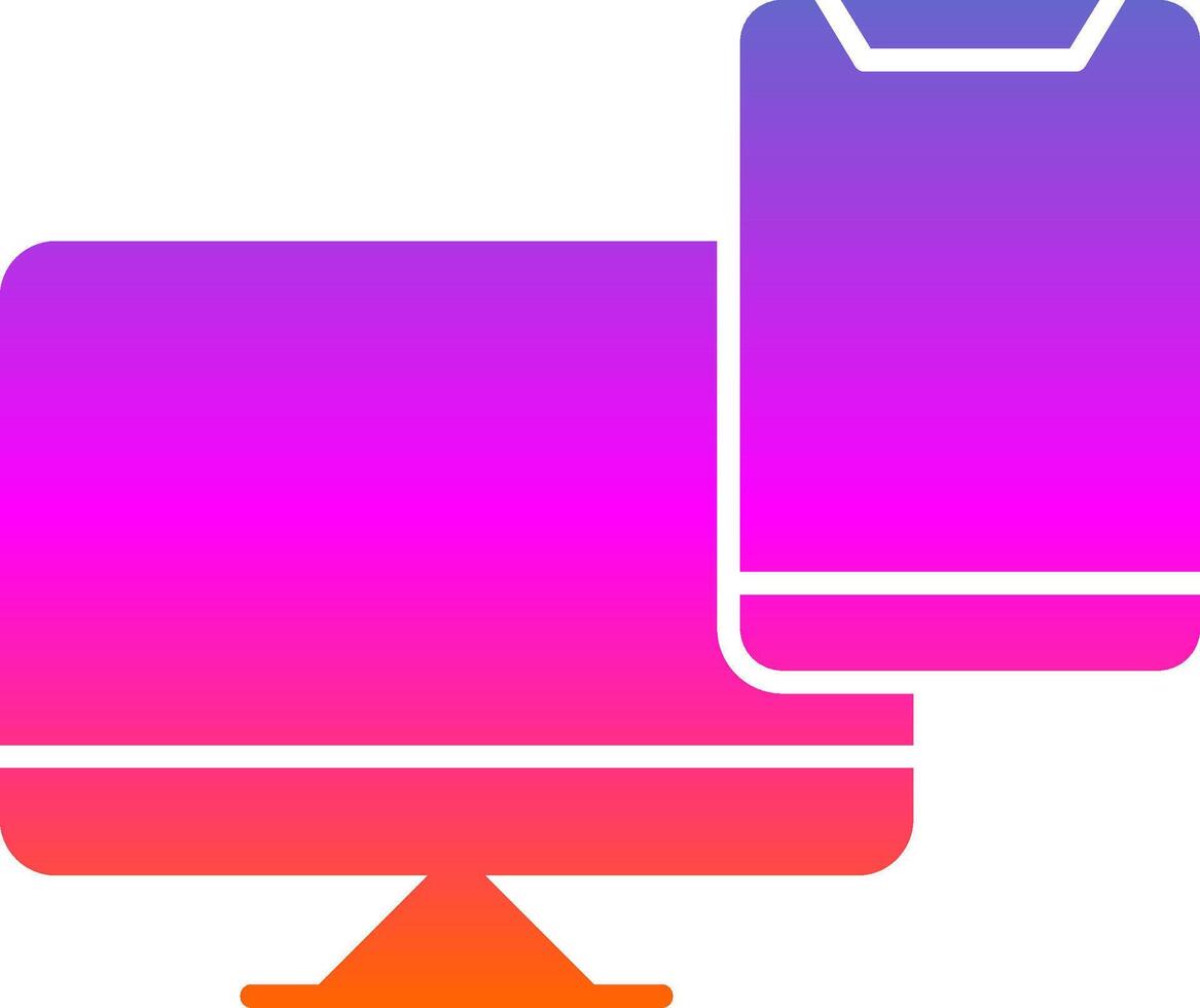 Device Glyph Gradient Icon vector