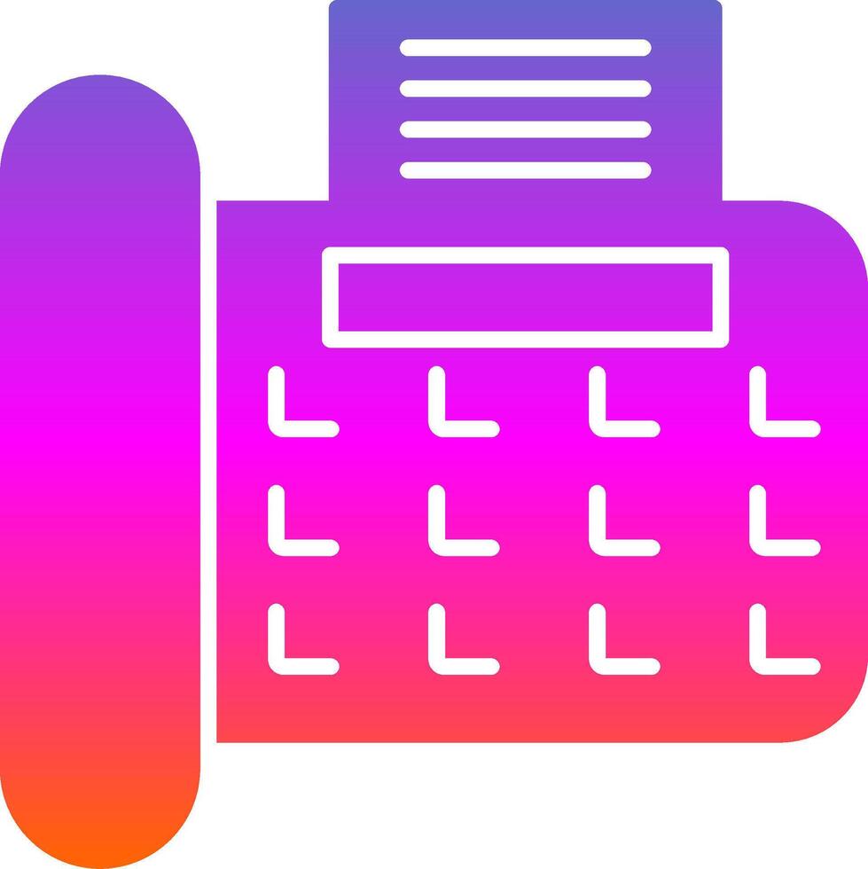 Fax Glyph Gradient Icon vector