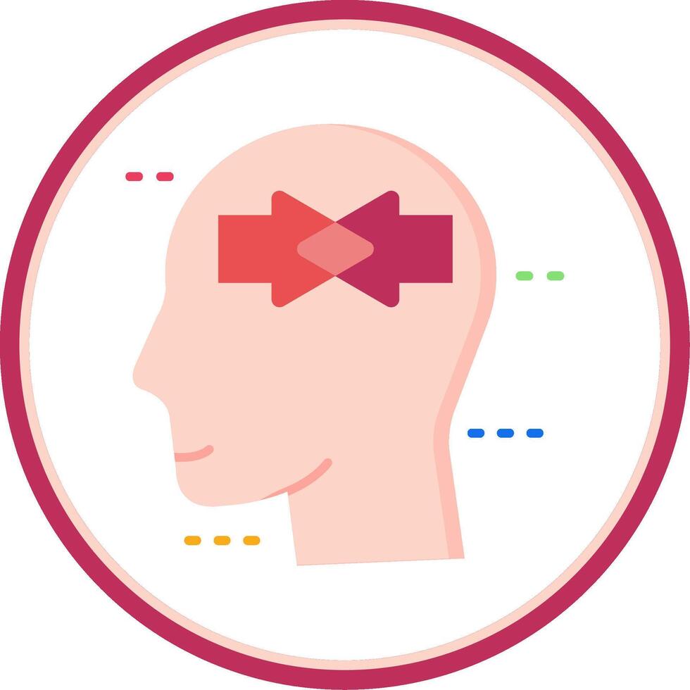 Conflict Flat Circle Uni Icon vector