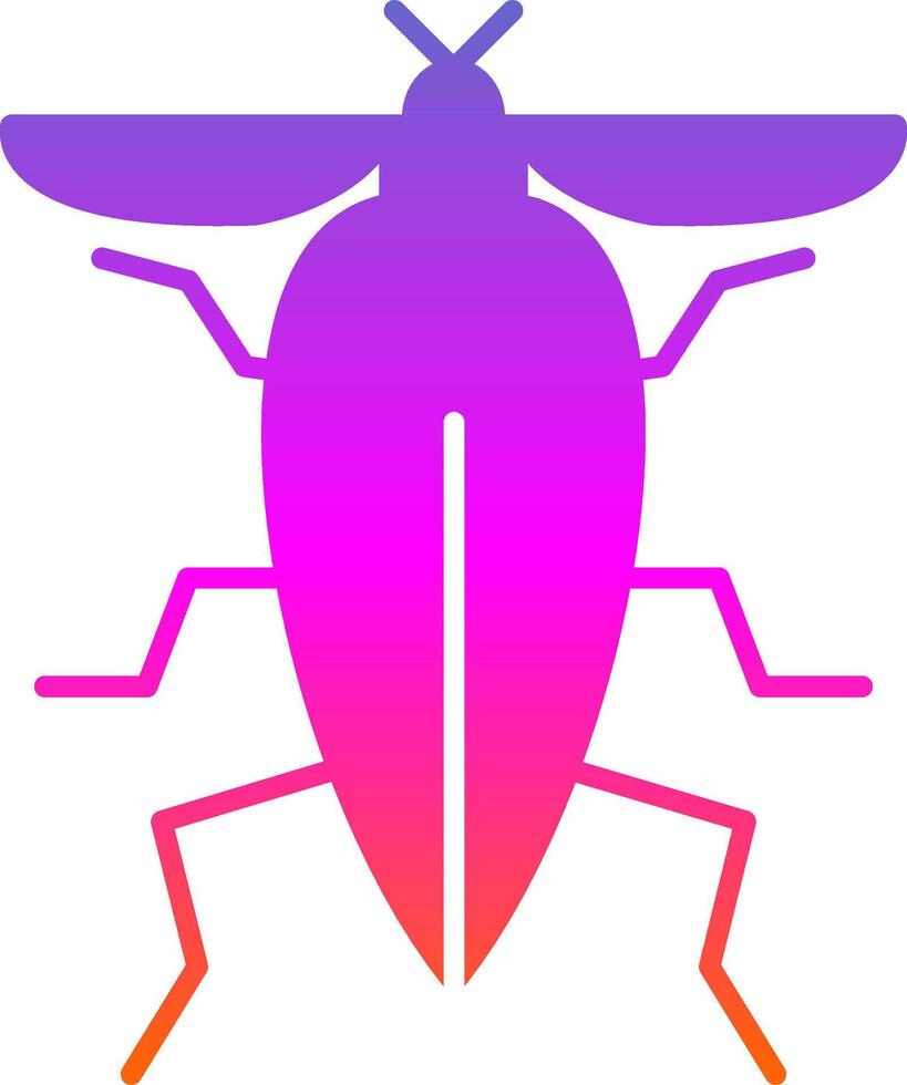 insecto glifo degradado icono vector