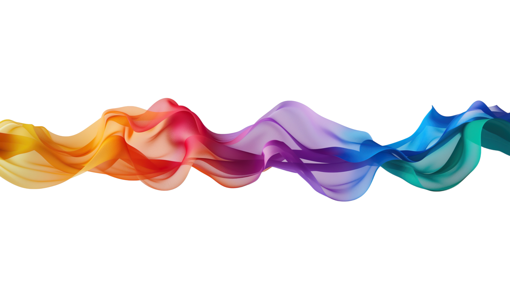 AI generated Abstract wave gradient color dynamic ribbon png