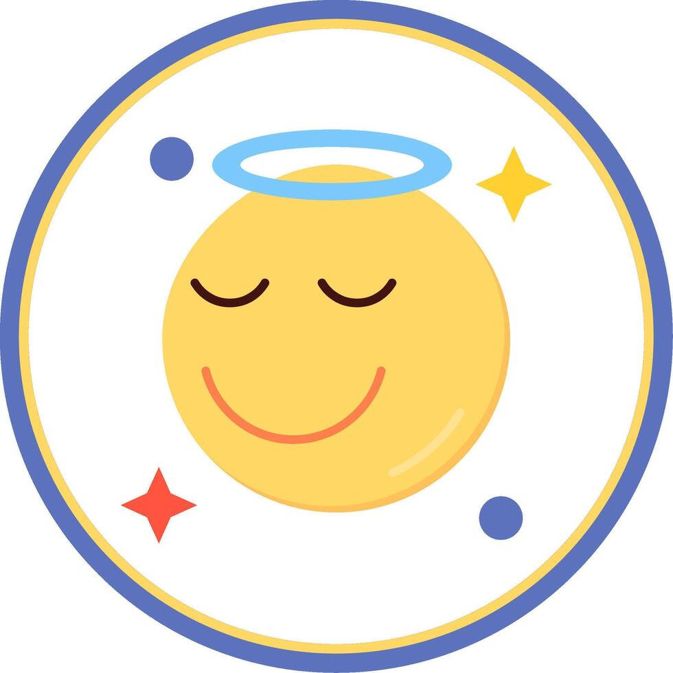 Angel Flat Circle Uni Icon vector